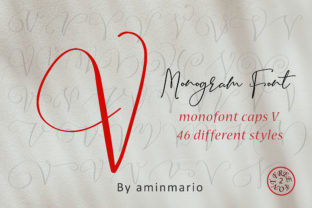 Monogram V Monofont Caps V: A Premium Script Font for Editorial Design