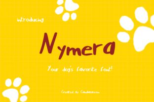 Nymera: A Playful Dog-Themed Script Font for Makers