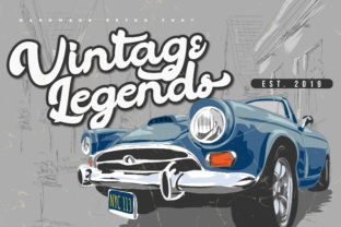 Vintage Legends: A Retro Script Font for Campaigns